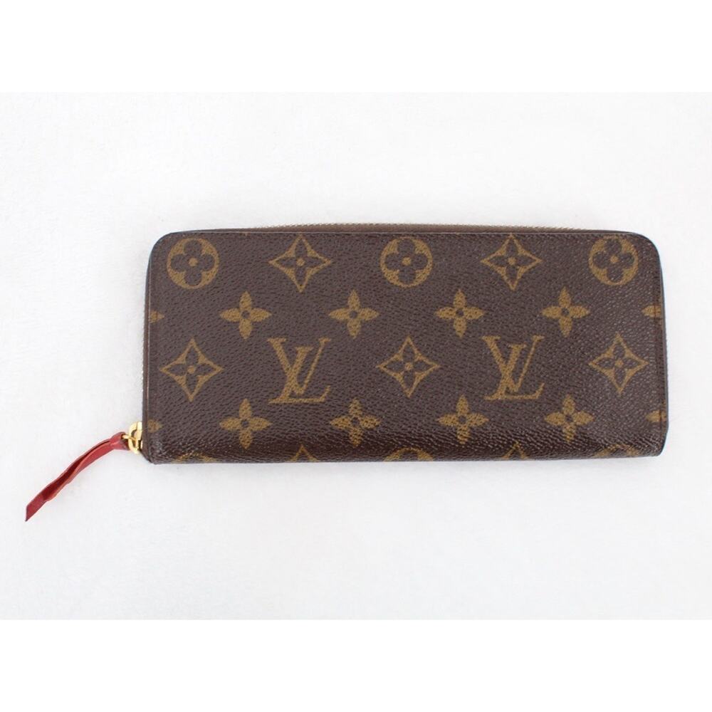 LOUIS VUITTON Portefeuille Clemence Around zip long wallet Fuscia With COA